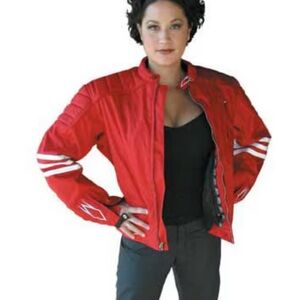 Power-Trip TT Textile Red Moto motorcycle padded riding jacket XL summer weight